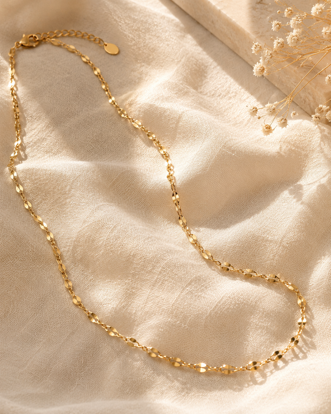 Rayne – Textured Gold Chain Necklace