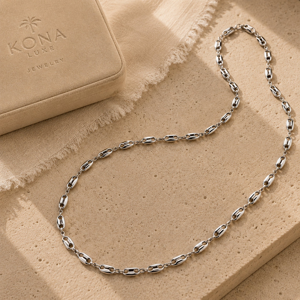 Edge – Chunky Silver Chain Necklace