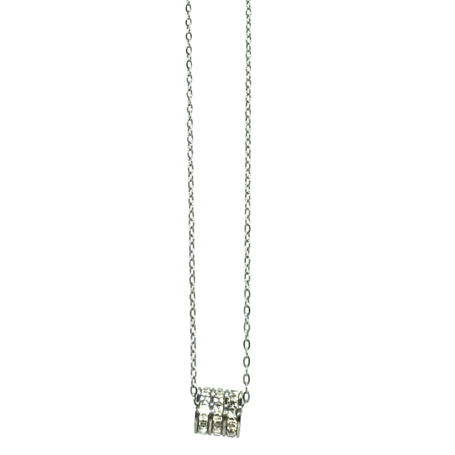 Triluxe – Triple Crystal Barrel Pendant Necklace