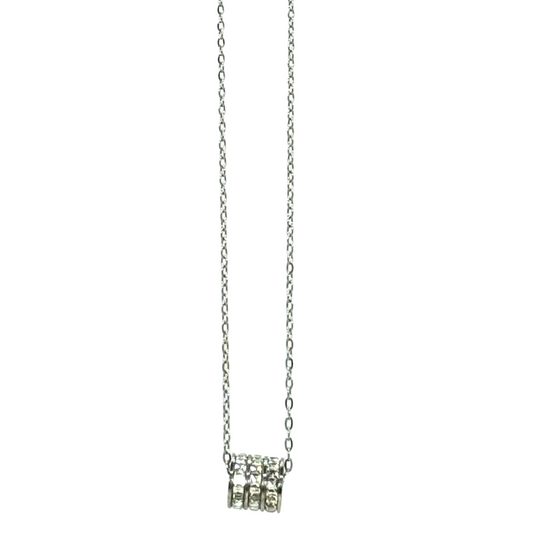 Triluxe – Triple Crystal Barrel Pendant Necklace