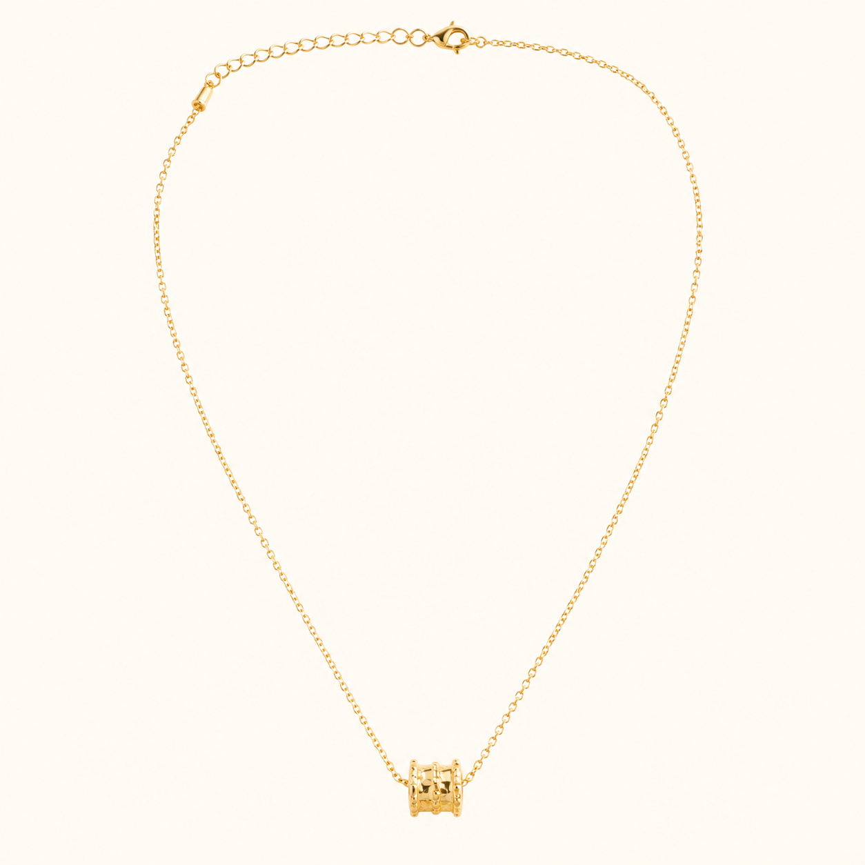 Axis – Gold Barrel Charm Necklace