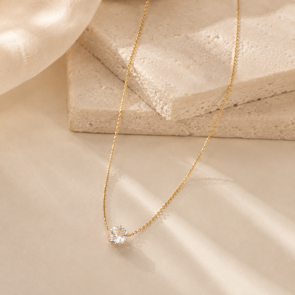 Glow – Delicate Gem Pendant Necklace