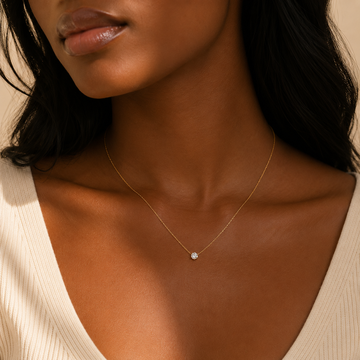Glow – Delicate Gem Pendant Necklace