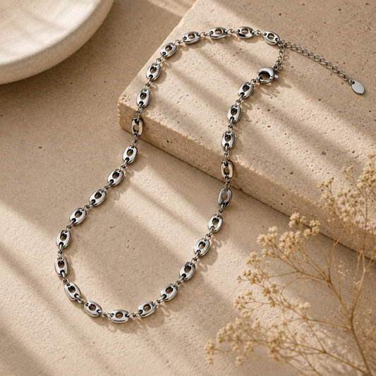 Edge – Chunky Silver Chain Necklace